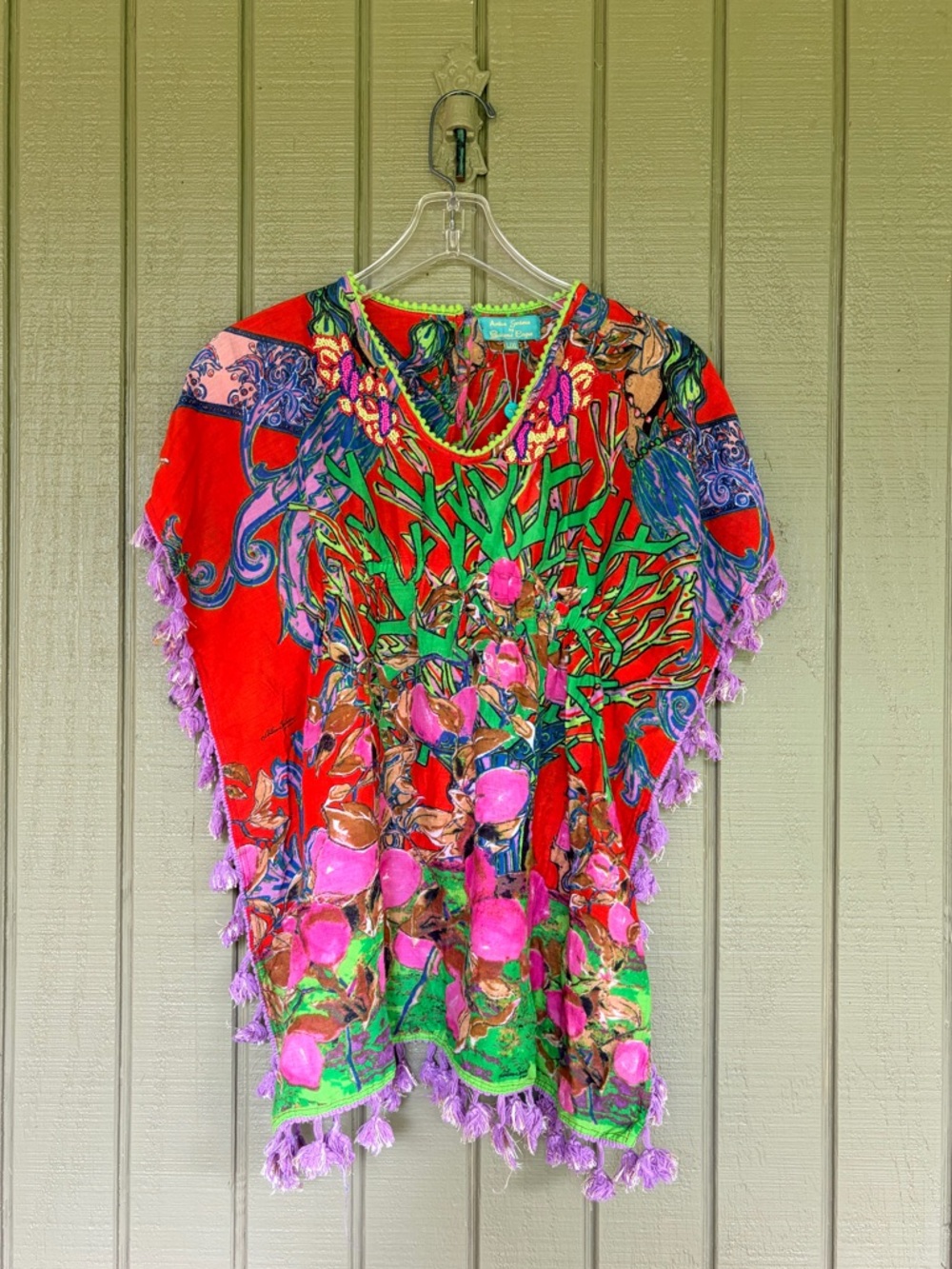 NWT Antica Sartoria by Giacomo Cinque "Coral & Fruits" Kaftan - L/XL
